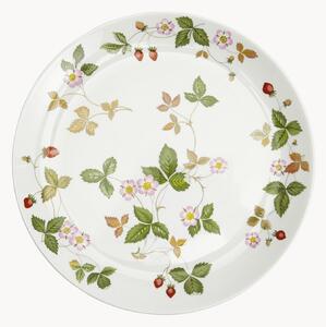 Plytký tanier z jemného kostného porcelánu Wild Strawberry