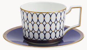 Šálka na čaj's podšálkou z jemného kostného porcelánu Renaissance