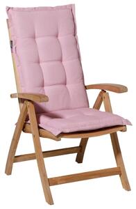 Madison Podložka na stoličku Panama, vysoké operadlo 123x50 cm, ružová