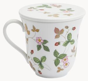 Hrnček's pokrievkou z jemného kostného porcelánu Wild Strawberry