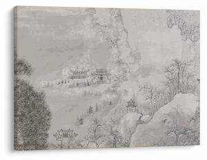 Obraz - Čínska krajina (70x50 cm)