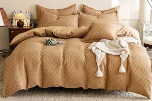 Fashion Home Obliečky Cecíla hnedé 220x200 Bavlna 6-dielna súprava