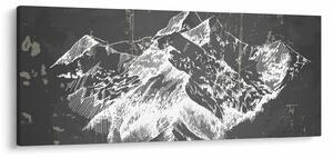 Obraz - Ilustrácie hôr (120x50 cm)