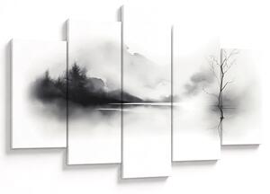 Obraz - Atramentová maľba krajiny (150x105 cm)