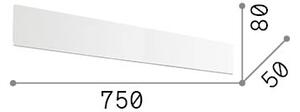 Ideal lux 342665 ZIG ZAG nástenné svietidlo LED 30W 3000/2710lm 2700K biela