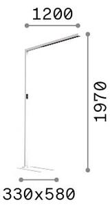 Ideal lux 336220 COMFORT-2 stojacia lampa so senzorom V1970mm LED 76W 7600/6200lm 2700-6000K čierna, stmievateľná, UGR<16