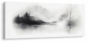 Obraz - Atramentová maľba krajiny (120x50 cm)