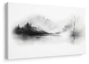 Obraz - Atramentová maľba krajiny (90x60 cm)