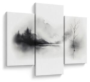 Obraz - Atramentová maľba krajiny (90x60 cm)