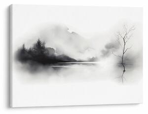 Obraz - Atramentová maľba krajiny (70x50 cm)