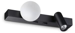 Ideal lux 336664 PING PONG nástenné svietidlo s vypínačom LED 6W 600/360lm 3000K čierna