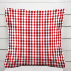 Biante Bavlnená obliečka na vankúš s lemom Olivia OL-008 Červeno-biela kocka malá 30 x 50 cm