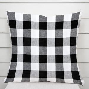 Biante Bavlnená obliečka na vankúš Olivia OL-004 Čierno-biela kocka veľká 35 x 45 cm
