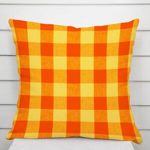 Biante Bavlnená obliečka na vankúš Olivia OL-003 Oranžovo-žltá kocka veľká 40 x 40 cm