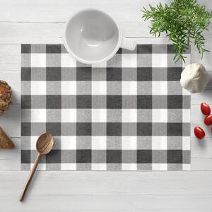 Biante Dekoračné prestieranie na stôl Rebeka RE-010 Sivo-biela kocka veľká 30x40 cm