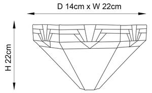 Endon 64288 - Nástenné svietidlo Tiffany NEVADA 1xE14/40W/230V