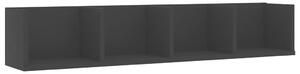 Nástenná polica na CD, čierna 100x18x18 cm, kompozitné drevo