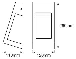 Ledvance - LED Vonkajšie nástenné svietidlo EDGE LED/7W/230V IP44