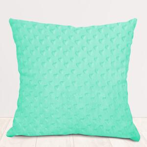 Biante Detská obliečka na vankúš Minky 3D srdiečka MKS-002 Mintová 30 x 50 cm