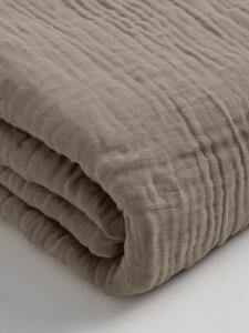 Mušelínové napínacie prestieradlo taupe Velikost: 90x200x30