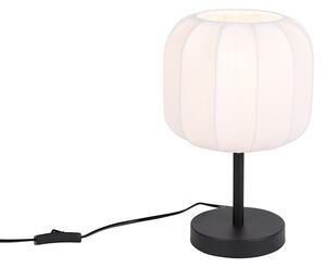 Japandi stolná lampa čierna s bielou - Madleine