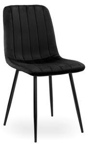Jedálenská stolička FRESNO VELVET čierna