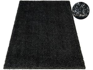 Koberec Shaggy Silky 78 čierny / sivý