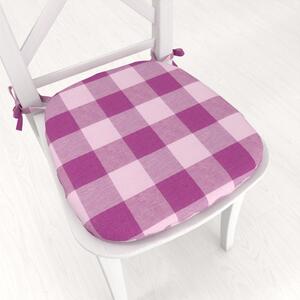 Biante Oblý bavlnený podsedák Olivia OL-021 Fialová kocka veľká - 39x37x3 cm