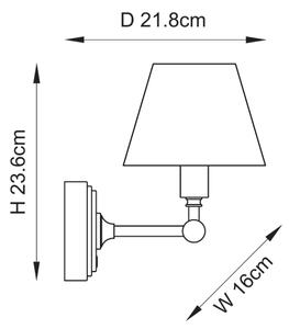 Endon 114831 - LED Stm. nabíjacia nástenná lampa BURLEY LED/1,5W/5V mosadz/béžová
