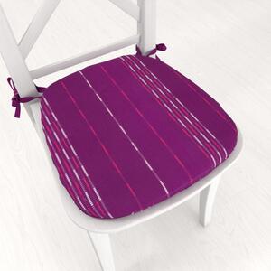 Biante Oblý bavlnený podsedák Olivia OL-002 Pásiky na fialovom - 39x37x3 cm