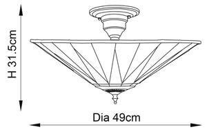 Endon 64043 - Prisadený luster Tiffany DARK STAR 3xE27/60W/230V pr. 49 cm