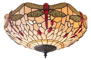 Endon 70723 - Stropné svietidlo Tiffany DRAGONFLY 2xE27/60W/230V pr. 41 cm