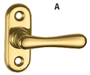 Okenné kovanie TWIN ELEGANT BA 1225 HO (A,CH,CH-SAT,NI-SAT,ABR), A (mosadz leštená), HO pololivá, Twin A (mosadz leštená)