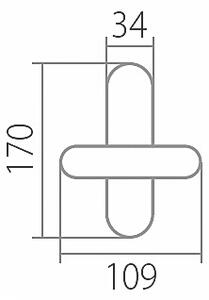Okenné kovanie TWIN ALT WIEN PW 3000 FT (A,CH,ABR,CH-SAT,A-SAT), A (mosadz leštená), FT okenné oliva s rázvorom, Twin A (mosadz leštená)