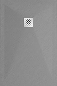 Mexen Stone+, obdĺžniková vanička z minerálneho kompozitu 140 x 70 cm, šedá-betónová, 446107014