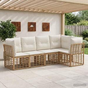 Maison Exclusive – Vonkajšia sedacia súprava, 5 miest, prírodná farba, polyester