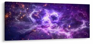 Obraz - Fialový vesmír (120x50 cm)