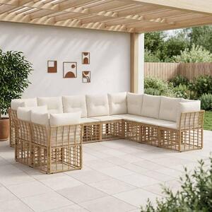 Maison Exclusive – Vonkajšia sedacia súprava, 10 kusov, pre 10 osôb, prírodná farba, polyester