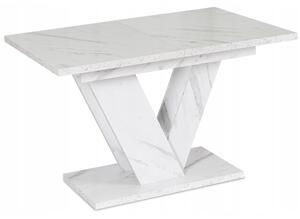 JAKS Jedálenský stôl Clark 120 cm biely mramor glamour