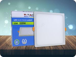 V-TAC LED PANEL 22W, (2200LM), HRANATÝ Farba svetla: Studená biela