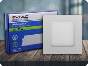 V-TAC LED PANEL 6W, ŠTVORCOVÝ (420LM) Farba svetla: Teplá biela
