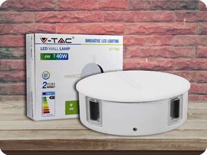 V-TAC LED NÁSTENNÉ SVIETIDLO 4W, BIELE, kruhové Farba svetla: Teplá biela
