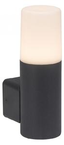 V-TAC Nástenné LED svietidlo 1xGU10, 22 cm, čierne/biele, IP54, Ø80 mm