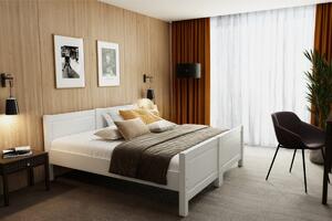 Hotelová posteľ masívu Antoaneta TWIN biela 2x 90x200 cm + rošt ZADARMO