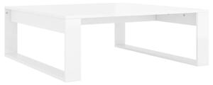 Konferenčný stolík biely 100x100x35 cm vysoký lesk drevotrieska