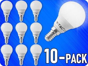 V-TAC E14 LED žiarovka 4W, 320lm, P45/10-PACK! Farba svetla: Studená biela