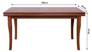 KONDELA Jedálenský stôl, orech ecco, 198x40 cm, BOLTIS TYP 17