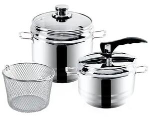 Profi Tlakový hrniec, 5 l + 3,5 l, nerezový, 2 ks ORION 113044
