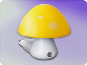 ACA Lighting Nočné svetielko huba so senzorom 0,4W, 6400K, žlté+biele [846LED4SY]