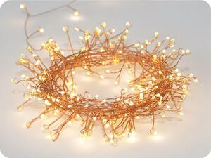 ACA Lighting LED dekoračná reťaz cluster 2.5m, 50LED, 3xAA, teplá biela, bez funkcií, meď [X01501217]